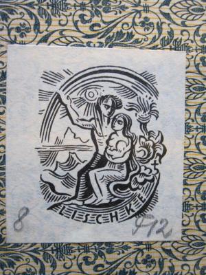 G 216 104_1: Der Feldzug in Böhmen und Mähren. (1871);- (Lischke, Reinhold), Etikett: Exlibris; 'Lischke'. 