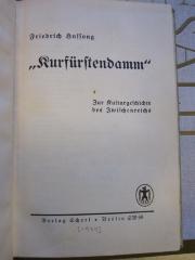 G 392 17: Kurfürstendamm : zur Kulturgeschichte des Zwischenreichs ([1934])