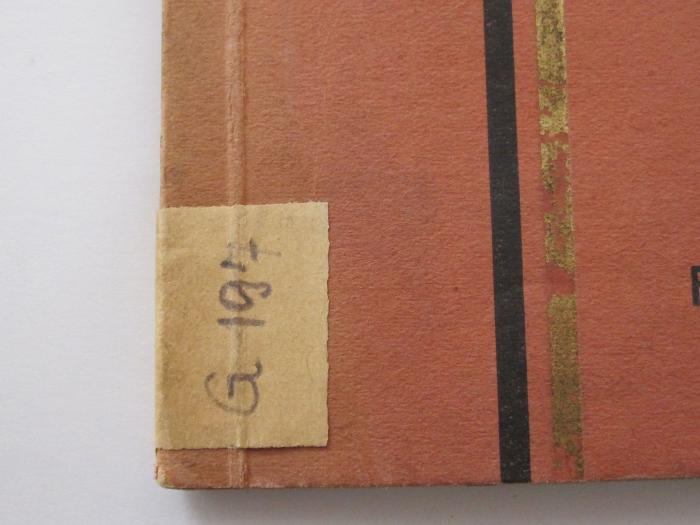  50 Jahre Vereinigung Alter Burschenschaften Frankfurt a. M. (1929);- (Deutsches Archiv für Genealogie), Etikett: Signatur; '[####]'.  (Prototyp)