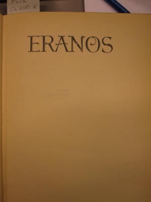 Ch 708 x: Eranos. Hugo von Hofmannsthal zum 1. Februar 1924 (1924)