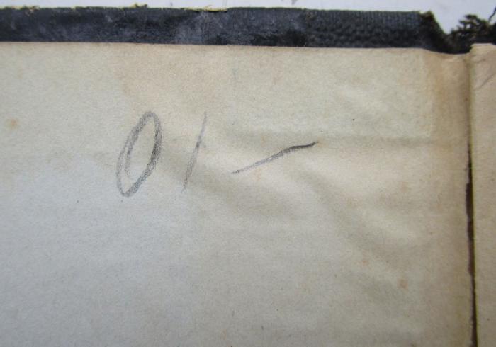 Cm 4576: Herrn Gumpelmeier's Einquartierungs-Drangsale während des friedlichen Kriegszustandes (1851);- (unbekannt), Von Hand: Nummer; '01 -'. 