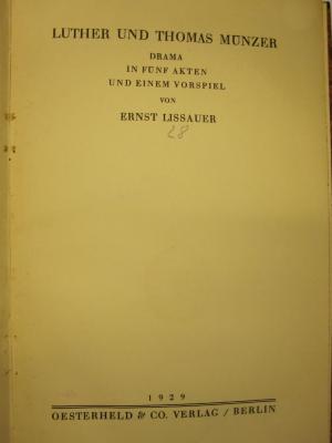 Cm 6530: Luther und Thomas Münzer (1929)