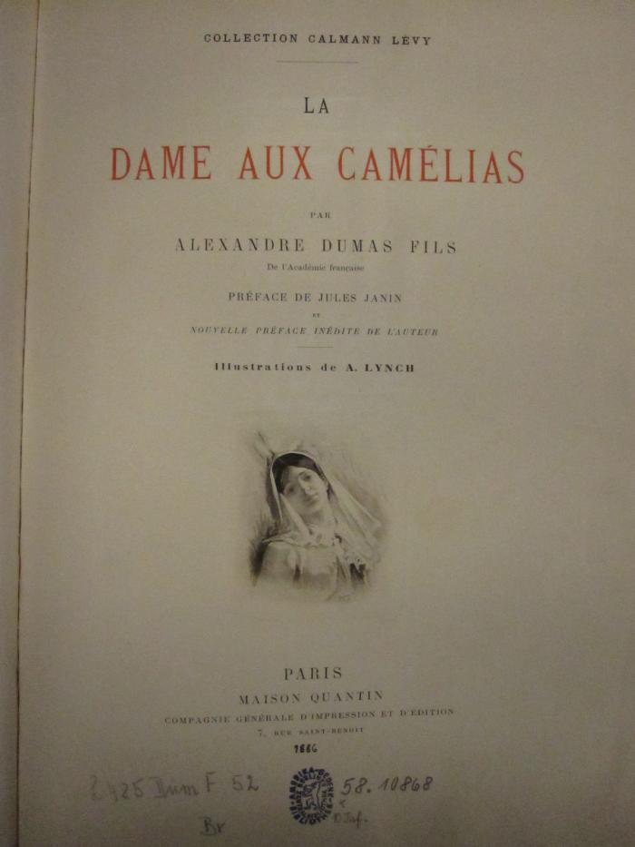 L 425 DumF52: Dame aux Camélias (1886)