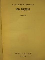 Cm 6518 2. Ex.: Die Krypta : Gedichte ([1938])
