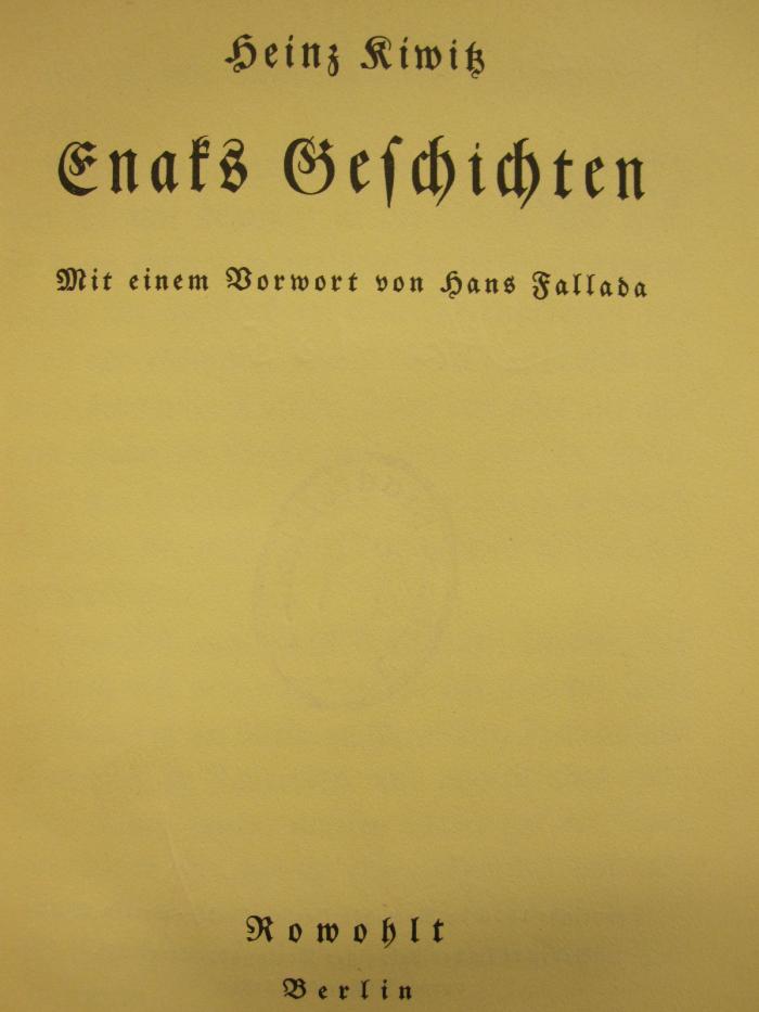 Db 254: Enaks Geschichten (1936)