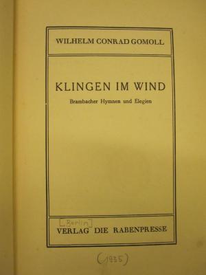 Cm 8027: Klingen im Wind ([1935])