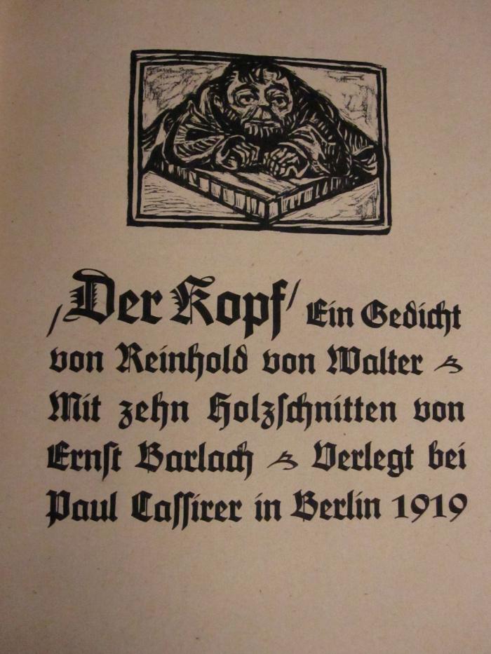 Cm 5697 x: Der Kopf (1919)