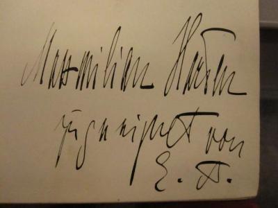 Rara 50 x: Max Klingers Beethoven (1902);- (Asenijeff, Elsa;Harden, Maximilian), Von Hand: Name, Widmung; 'Maximilian Harden zugeeignet von E.A.'. 