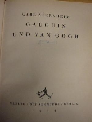 Ku 738 Gau 8y: Gauguin und van Gogh (1924)