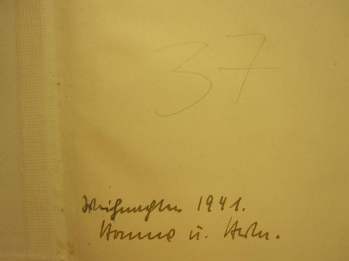 Db 254: Enaks Geschichten (1936);G45 / 2791 ([?], Hanne;[?], Herta), Von Hand: Name, Datum, Widmung; 'Weihnachten 1941 Hanne u. Herta.'. 
