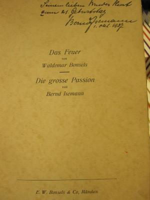 Cm 11960: Das Feuer. Die große Passion (1907)