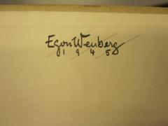 - (Wenberg, Egon), Von Hand: Autogramm, Name, Datum; 'Egon Wenberg
1945'. 
