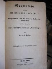 Jb 109: Geometrie aus der Anschauung entwickelt (1845)