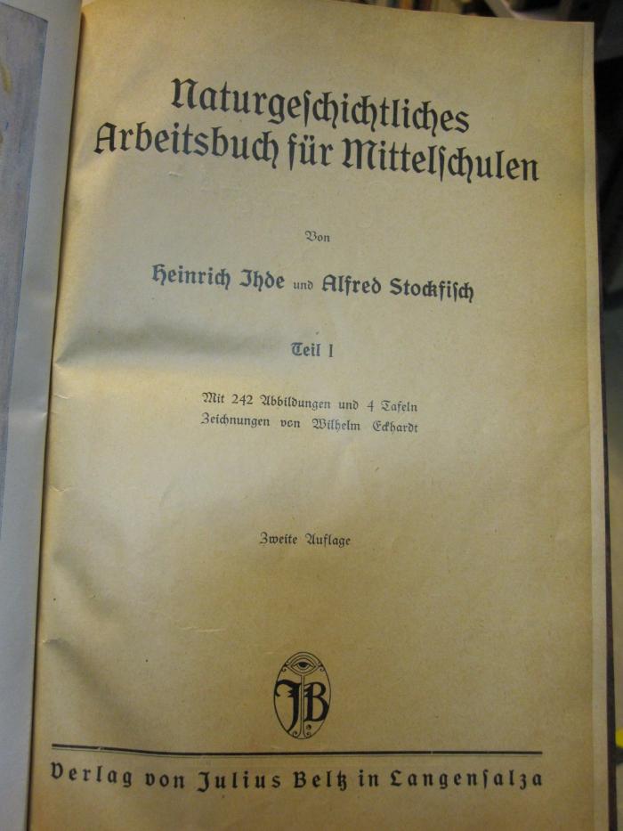 Pe 1565 b 1: Naturgeschichtliches Arbeitsbuch für Mittelschulen ([o.J.])