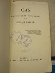 L 242 Kai 56a_1: Gas : Schauspiel in fünf Akten (1931)