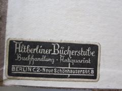 D51 / 779 (Altberliner Bücherstube), Etikett: Buchhändler, Ortsangabe, Name; 'Altberliner Bücherstube 
Buchhandlung - Antiquariat 
Berlin C2 - Neue Schönhauserstr. 8'.  (Prototyp)
