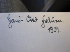 - (Frauen, Hans-Otto), Von Hand: Autogramm; 'Hans-Otto Frauen 1937'. 