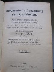 Ko 612 c: Biochemische Behandlung der Krankheiten (1923)