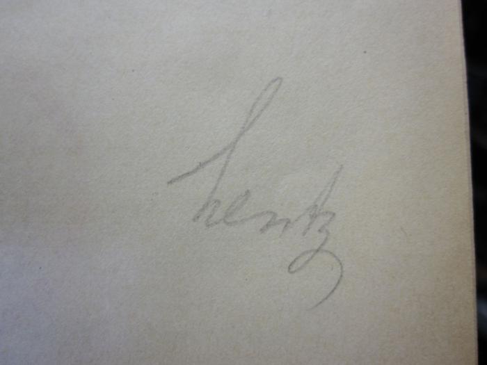 I 7302: Jesuiten, Die (1913);D51 / 597 (Hertz, [?]), Von Hand: Autogramm; 'Hertz'. 