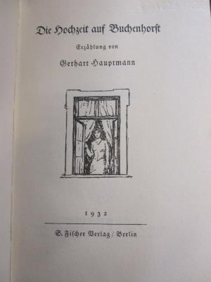 L 242 Haup G 109: Die Hochzeit auf Buchenhorst : Erzählung (1932)