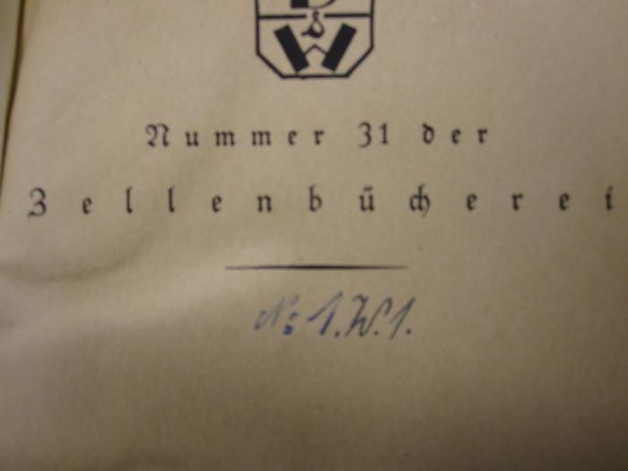 Kb 47: Du und das Weltall (1920);D51 / 117, Von Hand: Nummer; 'No 1.W.1.'