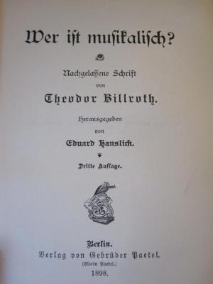 Dp 312 c: Wer ist musikalisch? (1898)