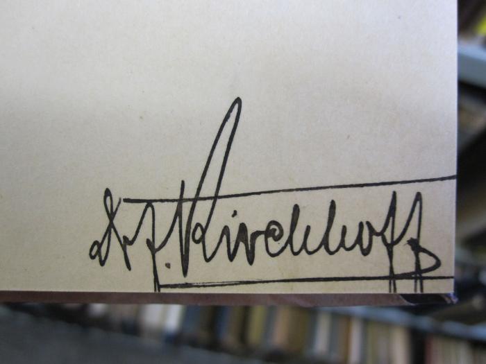 X 2161: Wilhelm Ostwald (1904);D51 / 38 (Kirchhoff, F.), Von Hand: Autogramm; 'Dr F. Kirchhoff'. 