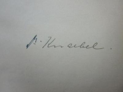 Sd 173 bo: Lateinisches Unterrichtsbuch für Drogisten ([o.J.]);D51 / 94 (Knackel[?], [?]), Von Hand: Autogramm, Berufsangabe/Titel/Branche, Name; 'Dr. Knackel'. 