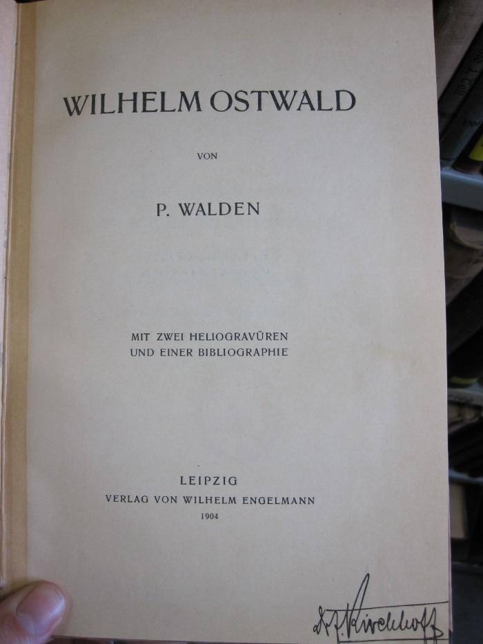 X 2161: Wilhelm Ostwald (1904)