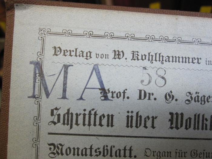Ko 470 d: Mein System (1885);D51 / 98 (Institut für Sexualwissenschaft (Berlin)), Stempel: Signatur; 'MA 58'. 