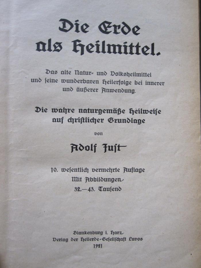 Ko 608 av: Erde als Heilmittel, Die (1921)