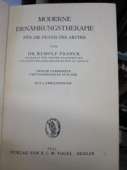 Kk 216 b: Moderne Ernährungstherapie für die Praxis des Arztes (1933)