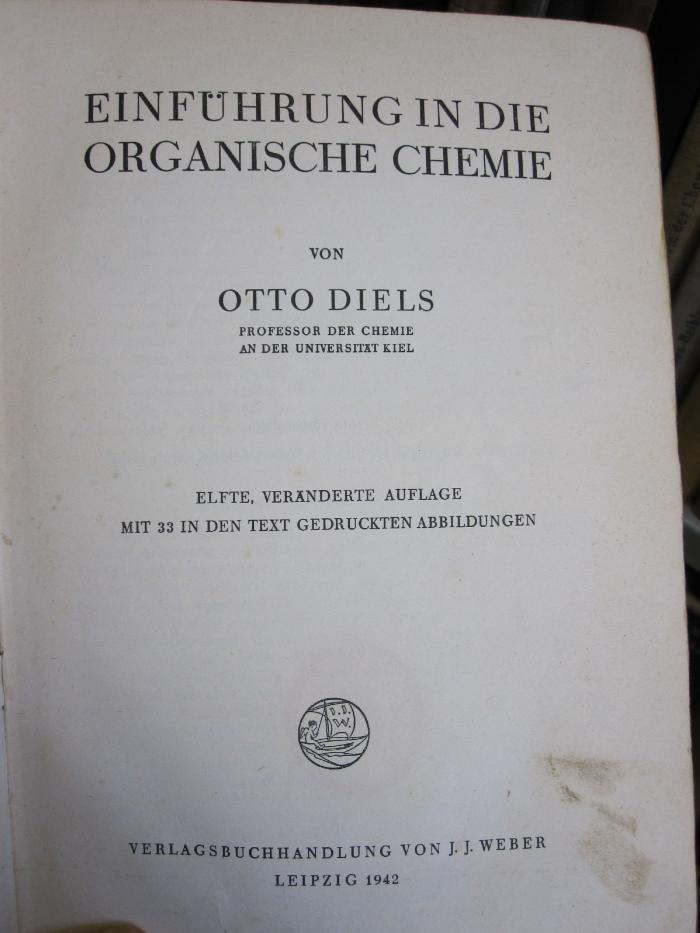 X 2593 aa: Einführung in die organische Chemie (1942)