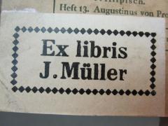 D51 / 225 (Müller, J.), Etikett: Exlibris, Name; 'Ex libris
J. Müller'. 