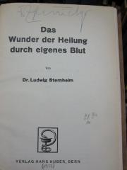 Kn 232: Wunder der Heilung durch eigenes Blut, Das ([1933])