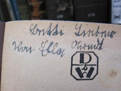 Kf 651: Schwester Pflanze (1921);D51 / 304 (Lieber, Betti;Arndt, Ella), Von Hand: Widmung, Name; 'Betti Lieber
von Ella Arndt.'. 
