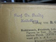 D51 / 269 (Bredig, Georg), Stempel: Name, Ortsangabe; 'Prof. Dr. Bredig Heidelberg'. 