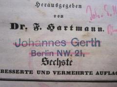 D51 / 429 (Gerth, Johannes), Stempel: Name, Ortsangabe; 'Johannes Gerth Berlin NW. 21'. 