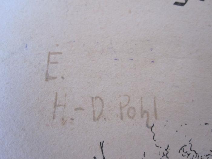 Cw 473: Das Cowboybuch (1941);D51 / 379 (Pohl, H. D.), Von Hand: Autogramm, Name; 'E. H.-D. Pohl'. 