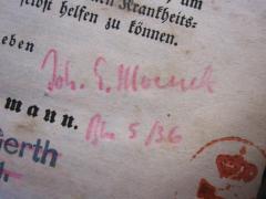 D51 / 429 (Moenck[?], Joh. E.[?]), Von Hand: Autogramm, Ortsangabe; 'Joh. G. Moenck Bln 5/36'. 