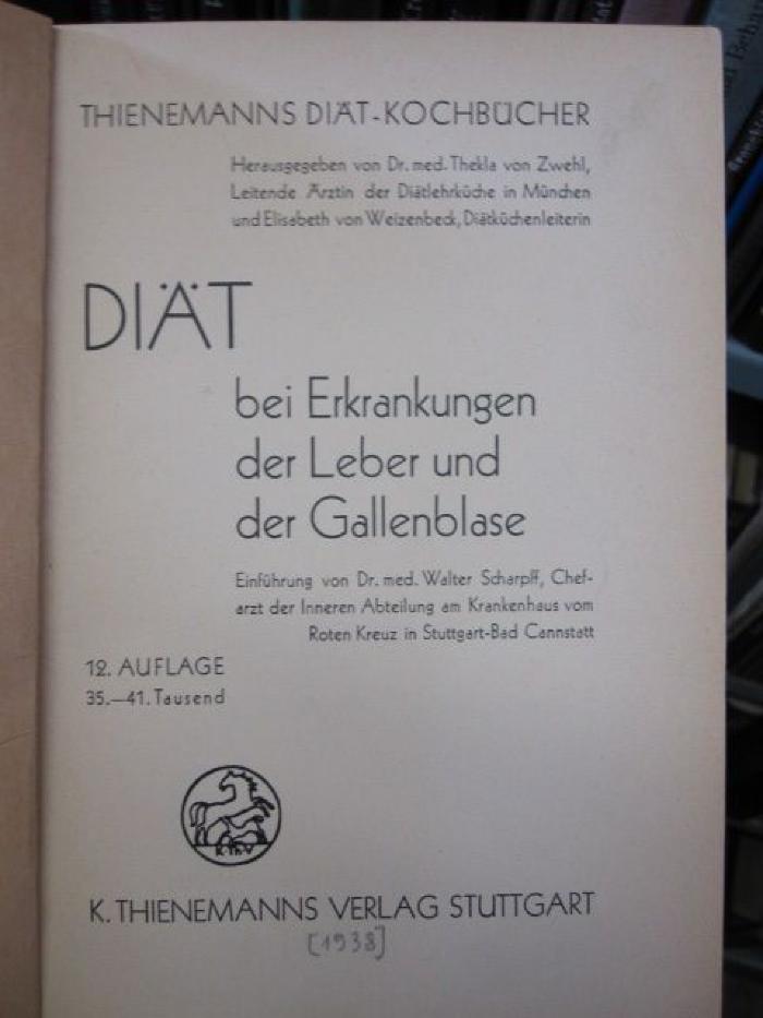Kk 189 ab: Diät bei Erkrankungen der Leber und der Gallenblase ([1938])