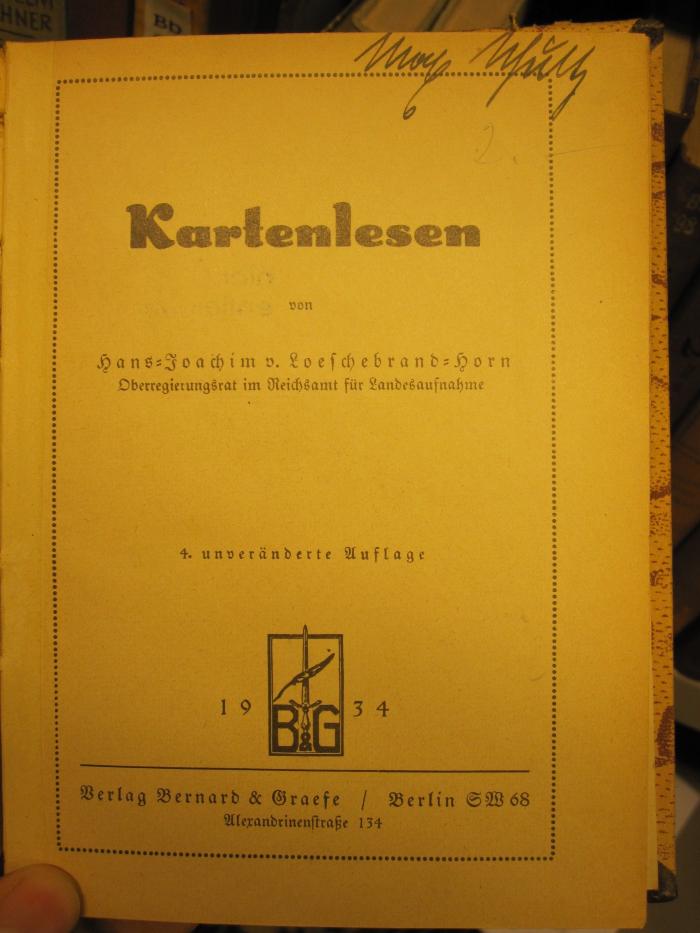 Bc 61 d: Kartenlesen (1934)