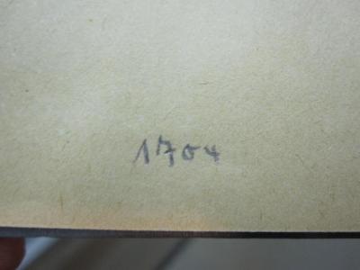 Ef 772 e: Reichsgesetze über die Presse und das Verlagsrecht, Die ([o.J.]);D51 / 700 (Lewin, E. P.), Von Hand: Nummer; '1704'. 