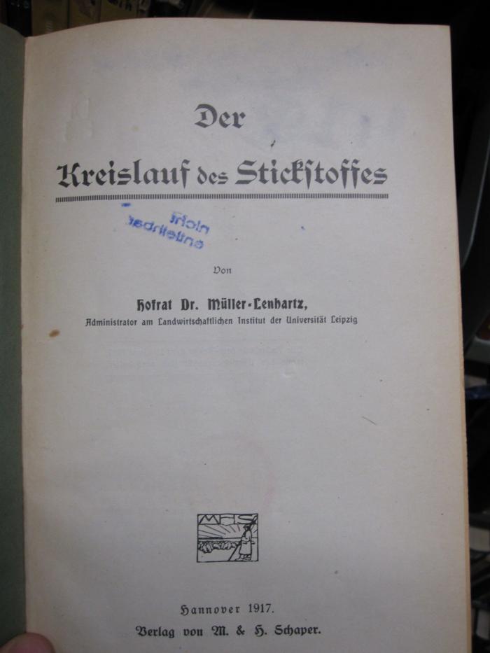 Kd 538: Der Kreislauf des Stickstoffes (1917)