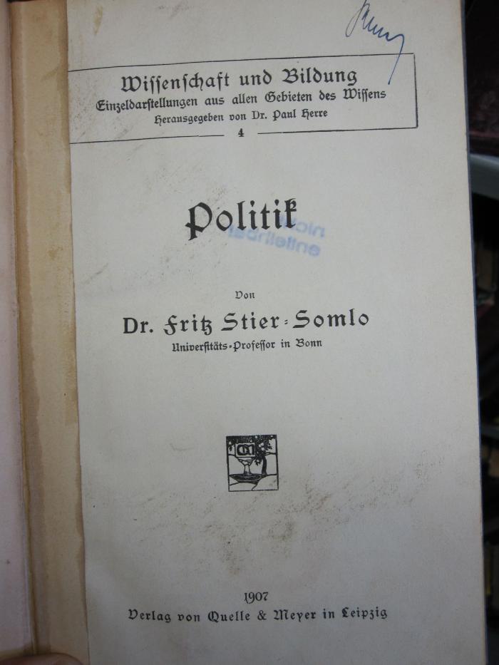 VI 204: Politik (1907)