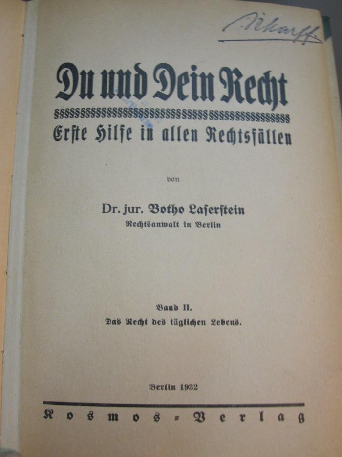 Ea 313 2: Du und dein Recht (1932)