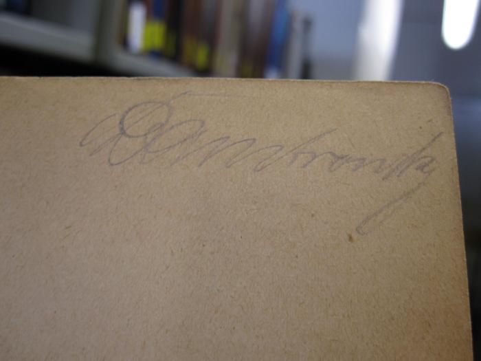 Kc 847: Lehrbuch der Experimentalphysik für technische Lehranstalten (1942);D51 / 881 (Dambrowsky, [?]), Von Hand: Autogramm, Name; 'Dambrowsky'. 