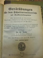 Pe 1629 c: Geräteübungen für den Schulunterricht : mit Stoffverteilungsplan (1926)