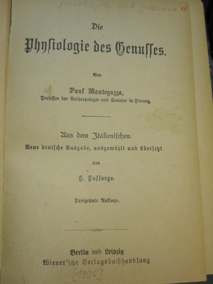 Ht 200 ac: Die Physiologie des Genusses ([1906])