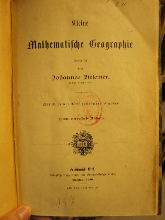 Ba 165 d: Kleine mathematische Geographie (1900)